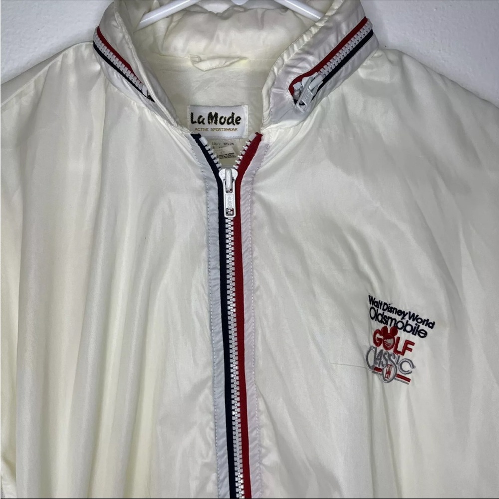 Vintage Walt Disney World Oldsmobile Golf Classic XL Nylon w/ Hood White La Mode